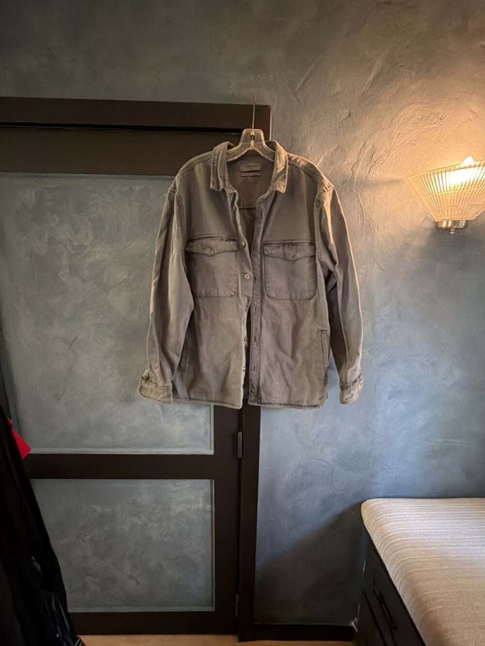 Industrie The Woodbury Overshirt Men's Large Gray Utility Button Up Jacket